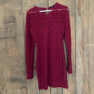 Red lace dress